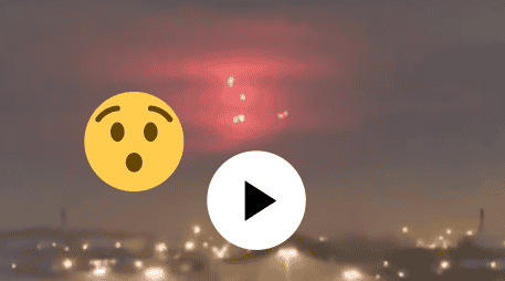 El video de las luces rojas en el cielo nocturno de San Luís Potosí  rápidamente saltó a plataformas como X y Facebook. ESPECIAL / X