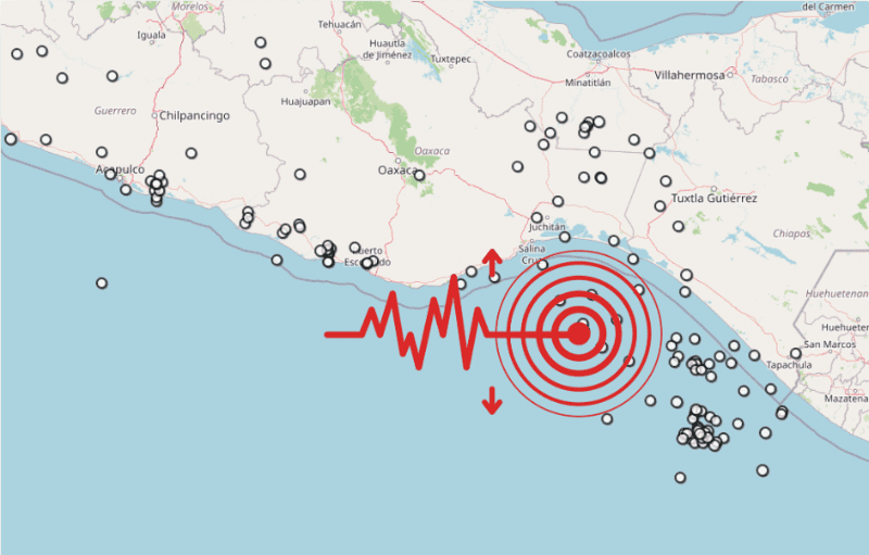 &nbsp;Sismo en Oaxaca. ESPECIAL / SSN