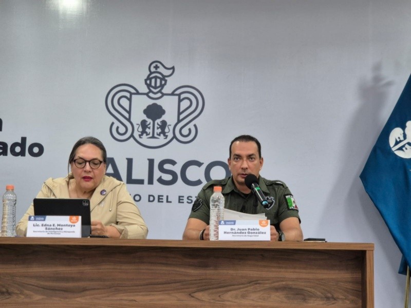 El secretario de Seguridad, Juan Pablo Hernández, destacó algunos de los avances logrados por José Antonio López Zaragoza. EL INFORMADOR/R. Bobadilla