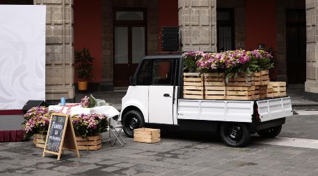 El modelo fue exhibido en el patio central de Palacio Nacional. EFE / J. Méndez