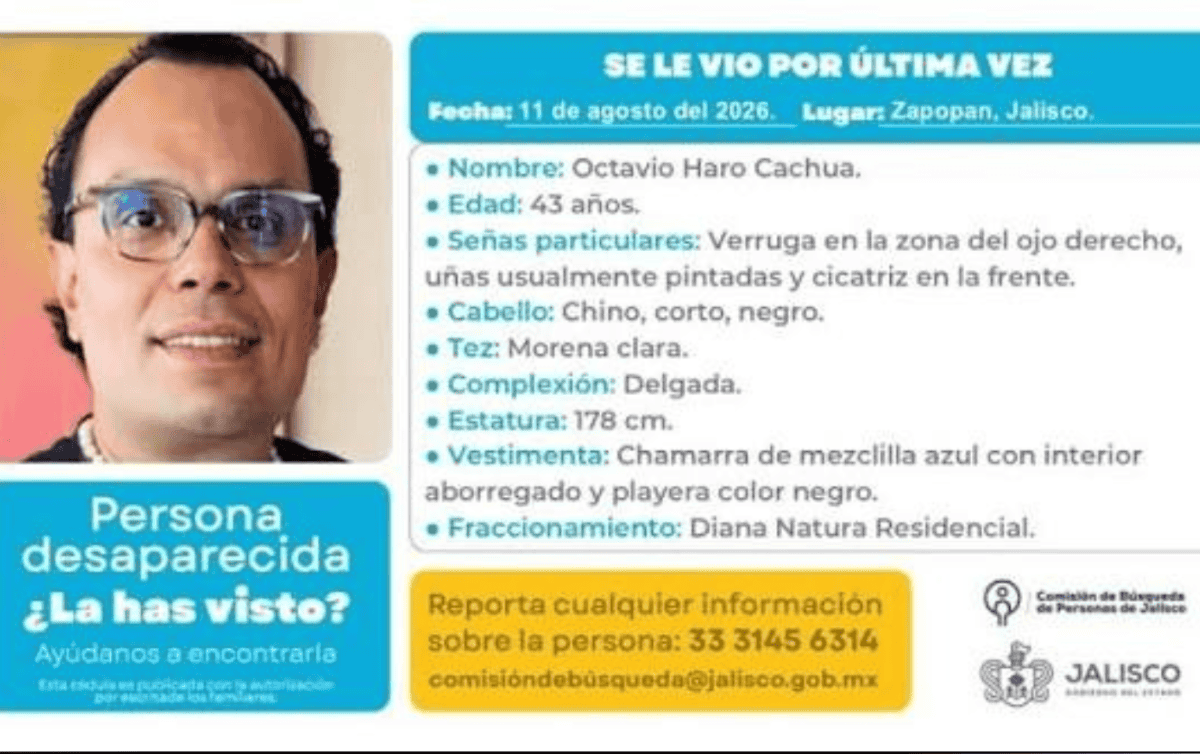 Desaparecidos en Jalisco: Catean inmuebles en torno a la desaparici&oacute;n de Octavio  Haro; autoridades investigan tres casos en torno a inmobiliarios | El  Informador