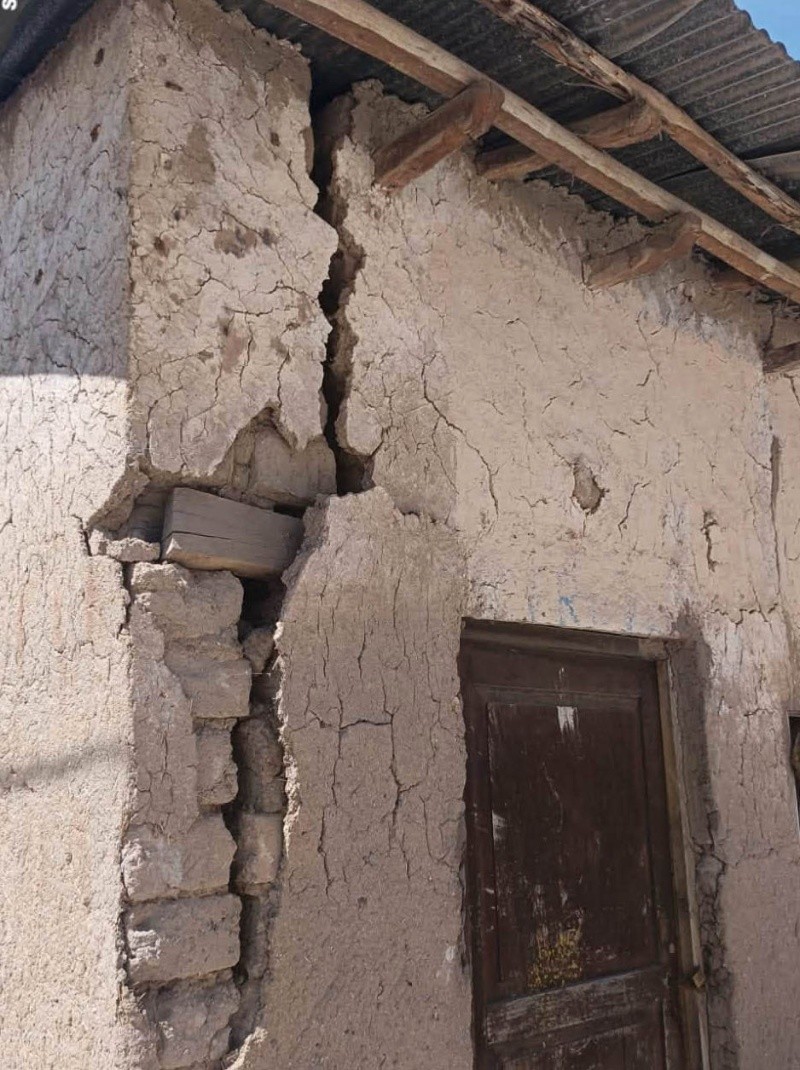 Algunas casas registraron daños tras el nuevo terremoto en Perú. EFE/Rastreo de Redes