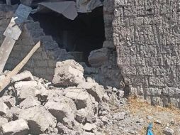 Fotografía tomada a traves de rastreo de redes que muestra los daños en una vivienda tras el terremoto de magnitud 7.2 en la región andina de Ayacucho. EFE