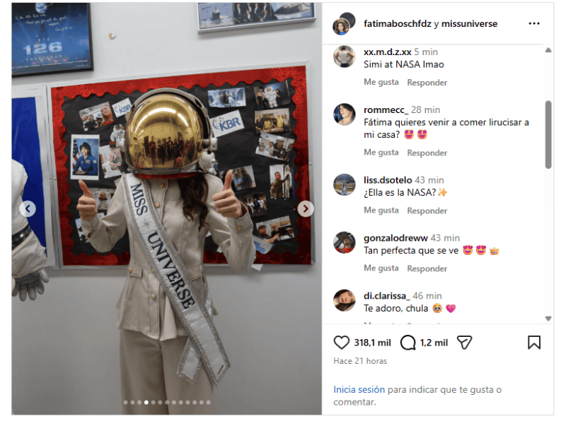 &nbsp;INSTAGRAM/@fatimaboschfdz @missuniverse