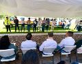 El evento de entrega de ambulancias se llevó a cabo en el municipio de Chimaltitán. ESPECIAL/Pablo Lemus