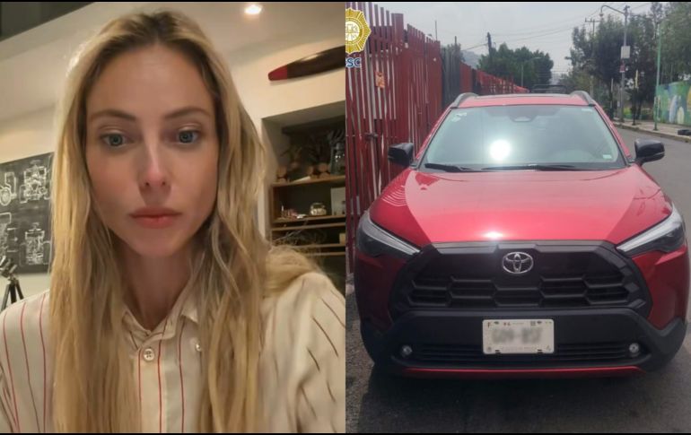 Vanessa Huppenkothen denunció que una camioneta la siguió por calles del sur de la CDMX mientras conducía sola. ESPECIAL.