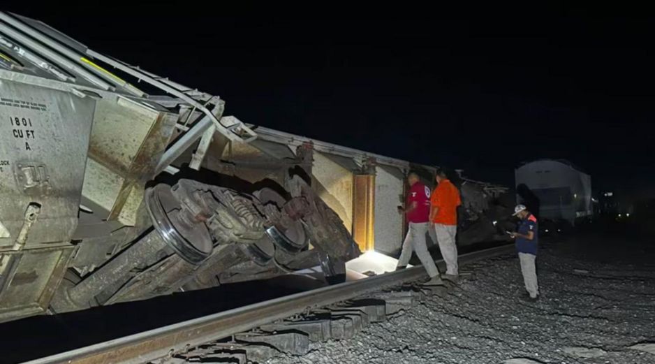 Tras una inspección a los vagones, se confirmó que transportaban fosfuro de magnesio; sin embargo, no hubo daños para la población. ESPECIAL