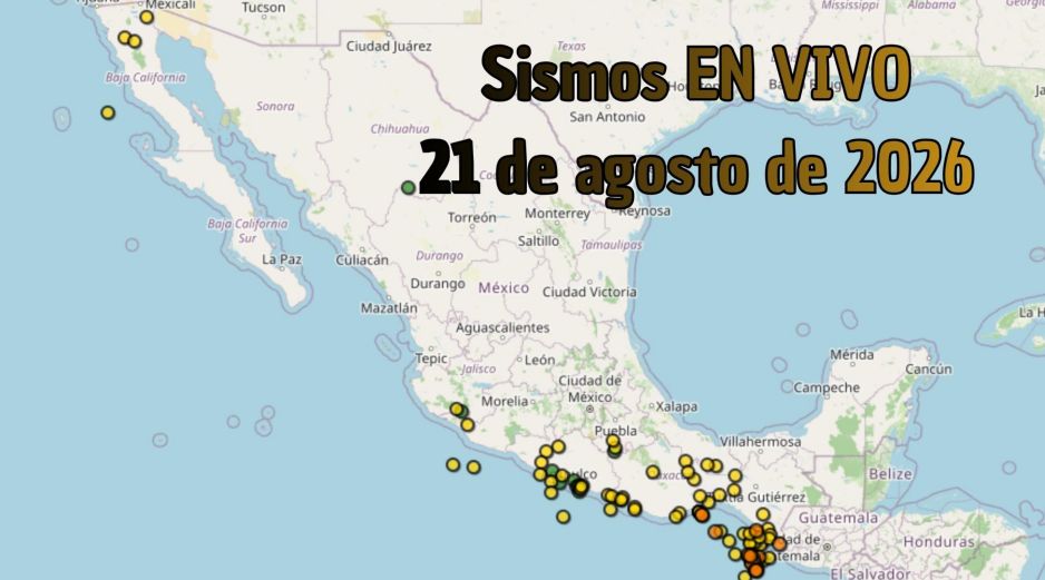 EN VIVO | Sismos en México | Viernes 21 de agosto. ESPECIAL / SSN