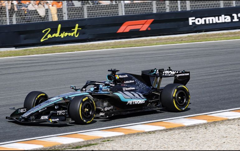 Russell tendrá la posición privilegiada para el primer Sprint que disputa Zandvoort en su historia. EFE / S. van der Wal