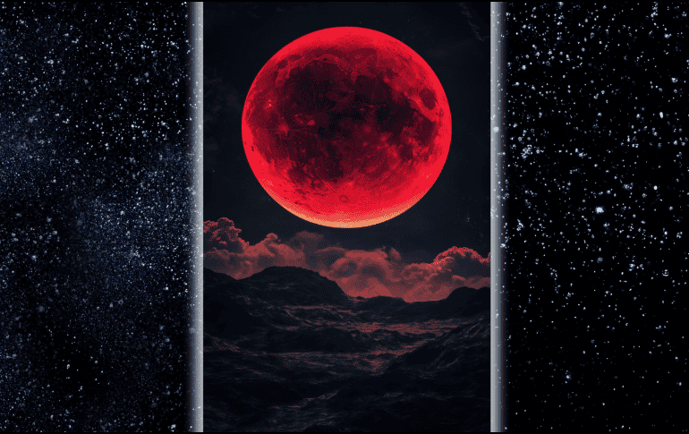 El próximo eclipse lunar de agosto traerá consigo la famosa Luna de sangre. ESPECIAL/Canva