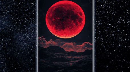 El próximo eclipse lunar de agosto traerá consigo la famosa Luna de sangre. ESPECIAL/Canva