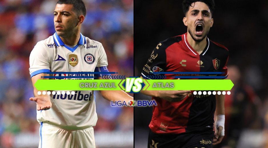 Cruz Azul busca cortar su mala racha, mientras Atlas intentará mantener su lugar entre los primeros puestos. ESPECIAL / IMAGO7 y CANVA