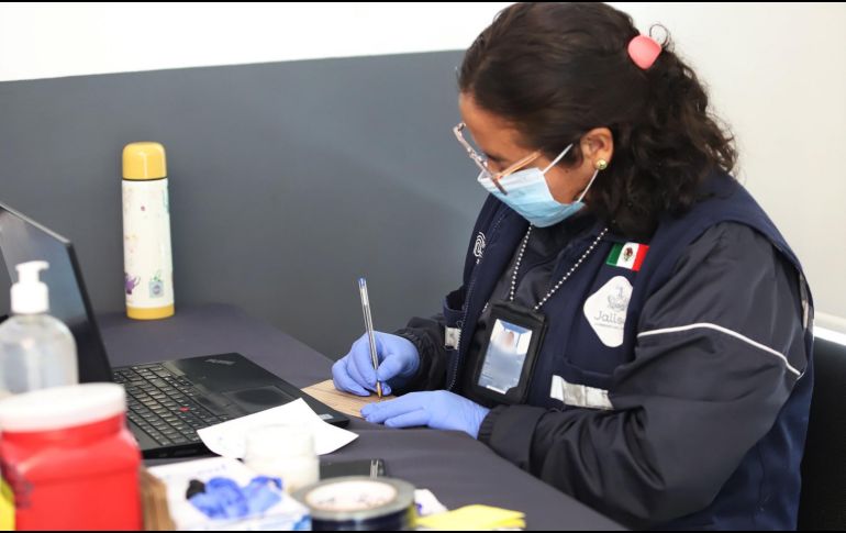 La Brigada Forense para la toma de muestras de ADN y entrevistas contextuales a familiares de personas desaparecidas. ESPECIAL / COORDINACIÓN GENERAL DE SEGURIDAD DE JALISCO