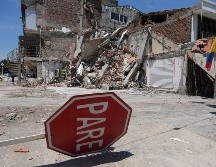 Fotografía que muestra las ruinas de un local comercial afectado por el sismo de 7.4 de magnitud que azotó a Colombia el pasado 10 de agosto, en Cali. EFE/E. Guzmán