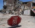 Fotografía que muestra las ruinas de un local comercial afectado por el sismo de 7.4 de magnitud que azotó a Colombia el pasado 10 de agosto, en Cali. EFE/E. Guzmán