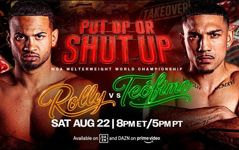 Rolando Romero y Teófimo López. Dos amigos que esta noche pelearán por el campeonato mundial peso wélter de la AMB. X/premierboxing