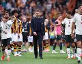 El ManU se fue vacío y con una imagen que huele a que esta tampoco va a ser su temporada, que llevan ya trece años sin ganar la Premier, desde la última campaña de Alex Ferguson. EFE / EPA / A. Vaughan