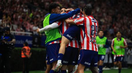 Chivas celebra la victoria sobre Tijuana. El Rebaño no anotaba cinco goles en un partido desde el Apertura 2024. EL INFORMADOR/J. Acosta