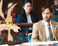 El Coyote aparece junto a Will Forte, quien interpreta a su abogado, y Lana Condor, quien da vida a Paige Avery. CORTESÍA