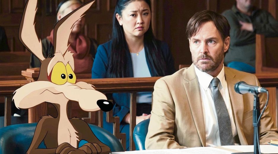 El Coyote aparece junto a Will Forte, quien interpreta a su abogado, y Lana Condor, quien da vida a Paige Avery. CORTESÍA