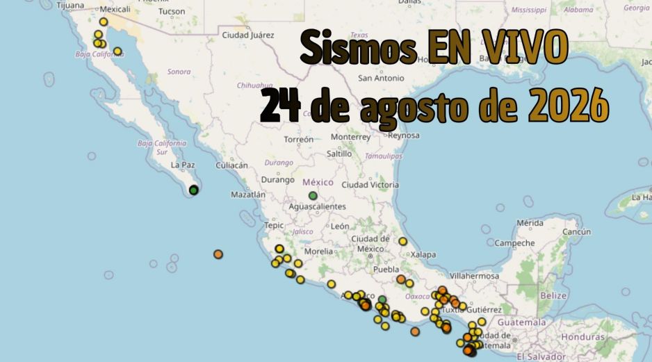 EN VIVO | Sismos en México | Viernes 24 de agosto. ESPECIAL / SSN