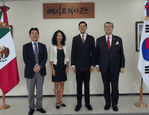 El canciller surcoreano pidió a Velasco prestar atención a las inquietudes de las empresas surcoreanas durante el proceso de revisión del T-MEC con Estados Unidos. X / @SRE_mx