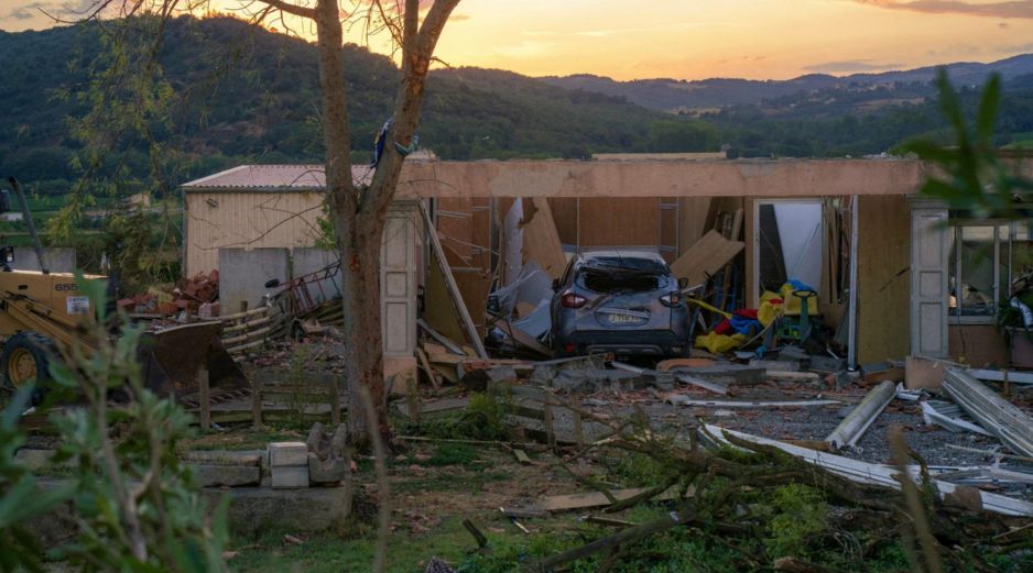 Tornado pega en el sur de Francia; deja al menos 41 heridos y 300 casas afectadas