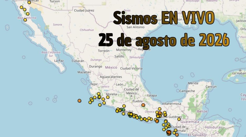 EN VIVO | Sismos en México | Martes 25 de agosto. ESPECIAL / SSN