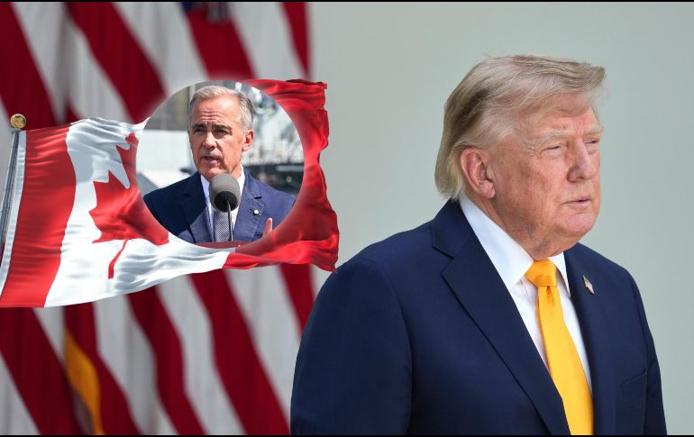 La disputa en el norte de América continúa con un par de declaraciones cruzadas entre Trump y Carney.  AP /Alex Brandon