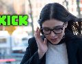 Emma Coronel durante los juicios al Chapo Guzmán en EU en 2019. AFP / ARCHIVO