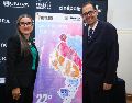 Yadira Robles Irazoqui y Herbey Eguiarte durante la presentación de FIC Valores en la Univa. EL INFORMADOR/ J. Acosta