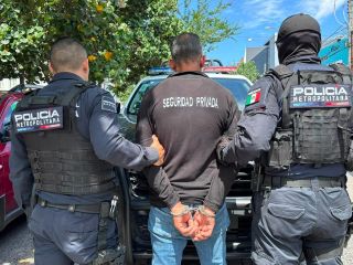 La detención ocurrió durante un recorrido de vigilancia en el Fraccionamiento Lomas del Mirador, específicamente en el cruce de las calles Monte Aconcagua Norte y Monte Aconcagua Oeste. ESPECIAL
