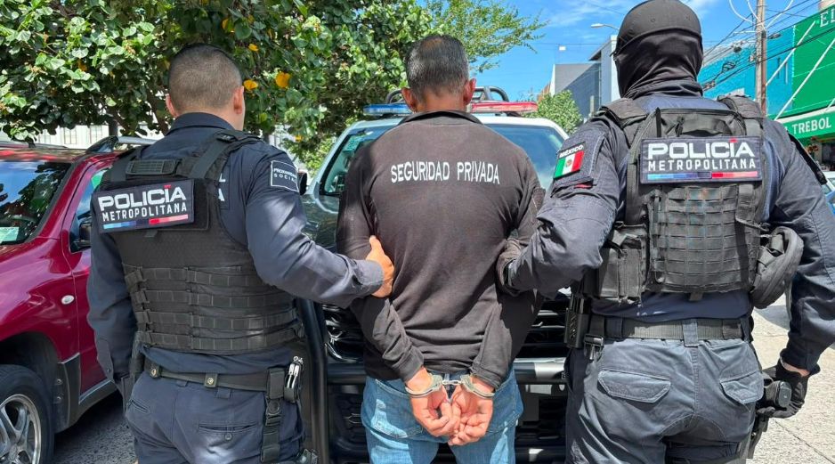 La detención ocurrió durante un recorrido de vigilancia en el Fraccionamiento Lomas del Mirador, específicamente en el cruce de las calles Monte Aconcagua Norte y Monte Aconcagua Oeste. ESPECIAL