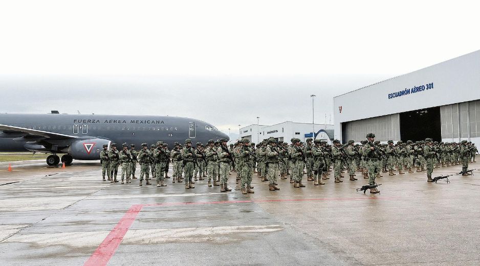 Llegan cientos de elementos federales en aeronaves de la Fuerza Aérea Mexicana. ESPECIAL