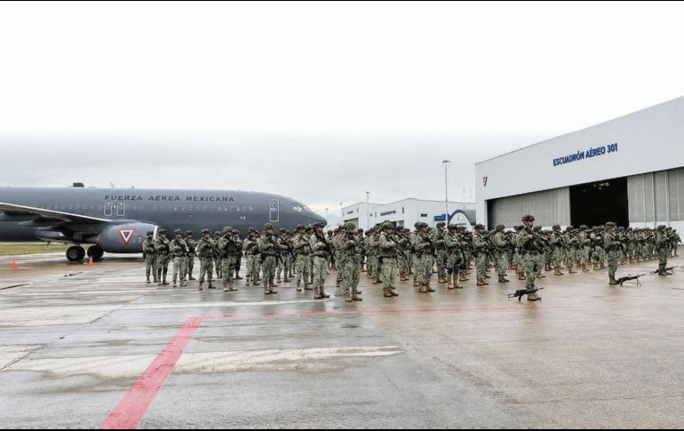 Llegan cientos de elementos federales en aeronaves de la Fuerza Aérea Mexicana. ESPECIAL