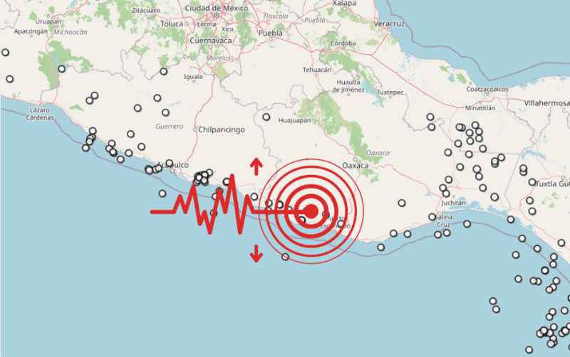 &nbsp;Sismo en Oaxaca. ESPECIAL / SSN
