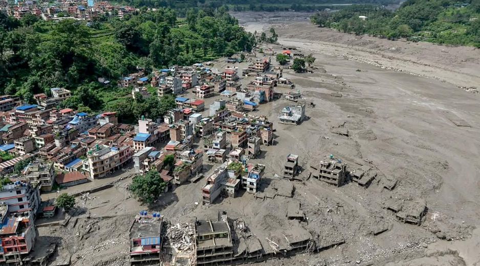 Las localidades más afectadas por la riada fueron Timure, Rasuwagadhi y Syabrubesi, ubicadas en el distrito nepalí de Rasuwa, muy cerca de la frontera con la Región Autónoma del Tíbet. AFP / P. Ranabhat