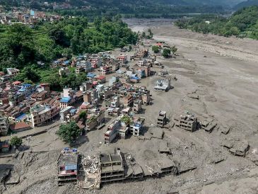 Las localidades más afectadas por la riada fueron Timure, Rasuwagadhi y Syabrubesi, ubicadas en el distrito nepalí de Rasuwa, muy cerca de la frontera con la Región Autónoma del Tíbet. AFP / P. Ranabhat