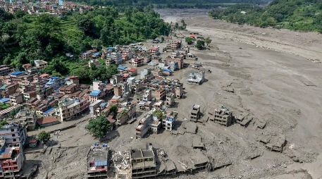 Las localidades más afectadas por la riada fueron Timure, Rasuwagadhi y Syabrubesi, ubicadas en el distrito nepalí de Rasuwa, muy cerca de la frontera con la Región Autónoma del Tíbet. AFP / P. Ranabhat