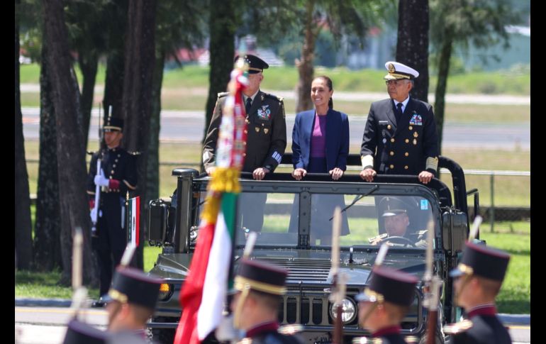 En su sexta visita oficial a Jalisco durante su administración, la Presidenta de México resaltó la importancia de las Fuerzas Armadas de México. EL INFORMADOR/A. Navarro