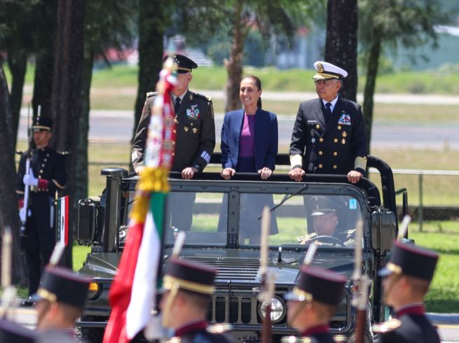 En su sexta visita oficial a Jalisco durante su administración, la Presidenta de México resaltó la importancia de las Fuerzas Armadas de México. EL INFORMADOR/A. Navarro