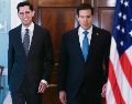 Marco Rubio tuvo su primer encuentro formal con el canciller Roberto Velasco. AP