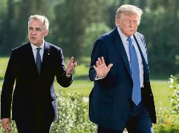 El primer ministro de Canadá, Mark Carney, junto al presidente de EU, Donald Trump.  EFE