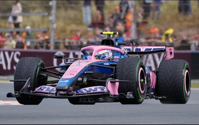 Franco Colapinto al volante de su Alpine en las prácticas del Gran Premio de los Países Bajos, el viernes 21 de agosto de 2026, en Zandvoort. AP/D. Bandic