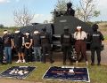 César "N", de 42 años; Javier "N", de 36, Adrián "N", de 44; Patricia "N", de 32, y Alexia "N", de la misma edad, fueron remitidos ante un agente del Ministerio Público federal. CORTESÍA