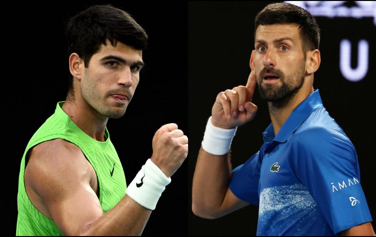 En la rama varonil, Carlos Alcaraz y Novak Djokovic parten como dos de los grandes candidatos a ser campeones. ESPECIAL / EFE