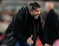 Eduardo Coudet en su último partido al frente del River Plate durante el juego de vuelta de los octavos de final de la Copa Sudamericana. AP / Gustavo Garello
