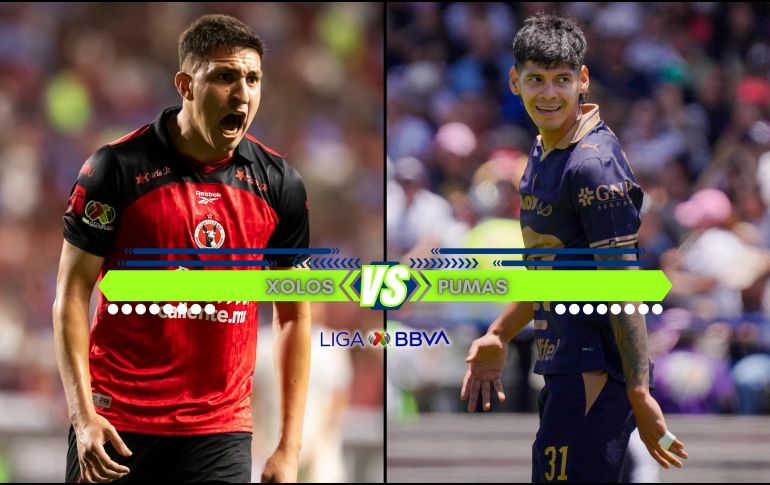 Los Xolos intentarán recuperarse de su último tropiezo mientras que los universitarios llegan con una racha positiva y buscarán aprovechar su buen momento. ESPECIAL / IMAGO7 y CANVA