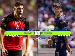 Los Xolos intentarán recuperarse de su último tropiezo mientras que los universitarios llegan con una racha positiva y buscarán aprovechar su buen momento. ESPECIAL / IMAGO7 y CANVA
