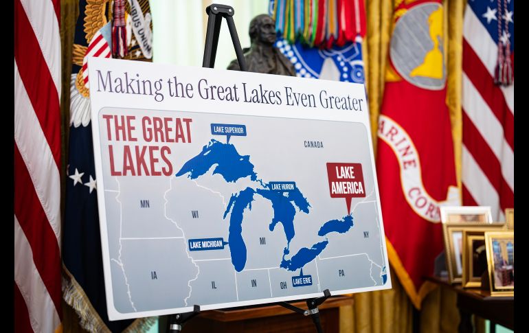La disputa sobre el nombre del lago se produce en plena escalada de las tensiones entre Estados Unidos y Canadá. EFE/A. Drago